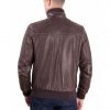 Brown Vintage Effect Lamb Leather Jacket