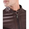 Dark Brown Color – Bogotà lamb Quilted Leather Biker Jacket