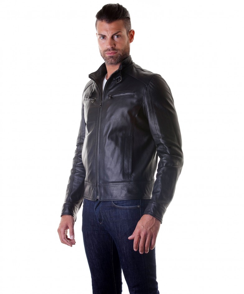 lamb biker leather jacket