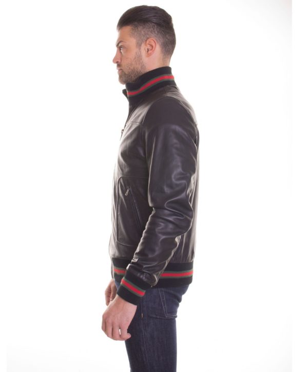 Genuine Soft Lambskin Leather Bomber Jacket