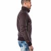 Brown Vintage Effect Lamb Leather Jacket