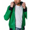 Green/Blue Colour – Lamb Leather Hooded Jacket Smooth Aspect