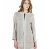 Grey Color Lamb Lasered Leather Jacket