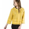 Yellow Color Lamb Lasered Leather Jacket