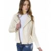 Beige Color – Nappa Lamb Leather Jacket Smooth Effect