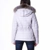 Ice Color Nappa Lamb Leather Fur Hooded Down Jacket Smooth Effect