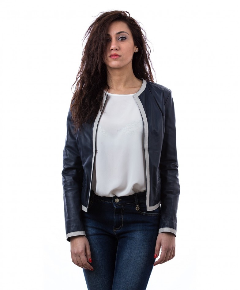 womens-short-leather-jacket-in-genuine-lamb-leather-and-round-neck-blue-clear-bicolor (2)
