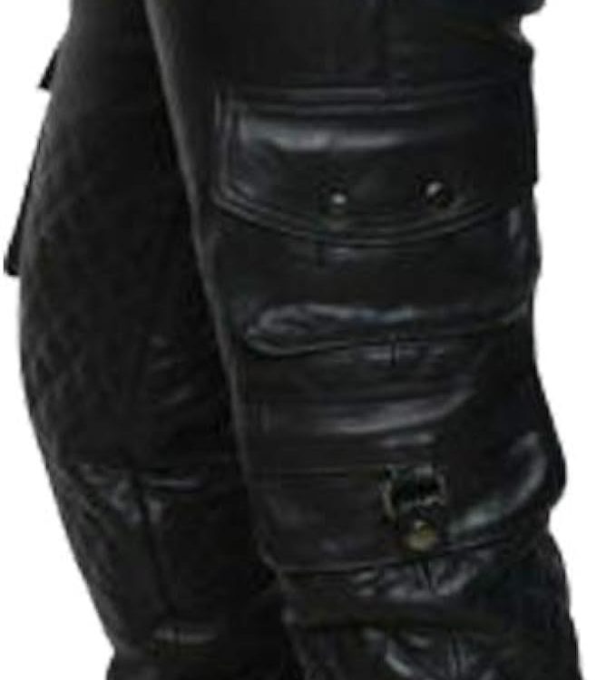 Men's Real Cowhide Leather Pants